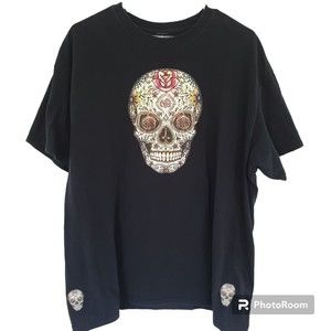 Sugar Skull T-Shirt Unisex Size XL Black Nawears Cinco de Mayo Short Sleeve